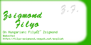 zsigmond filyo business card
